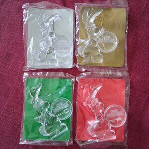 Set of 4 Energizer Bunny Christmas Tree 1992 Limited Edition Ornaments